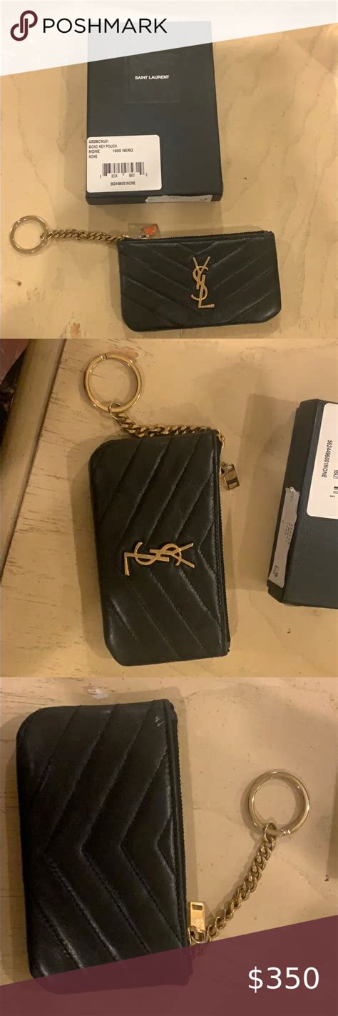 ysl keyrings|YSL coin purse keychain.